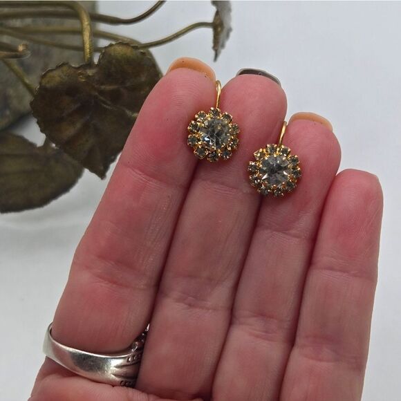 "5/$25" 2 Pairs Goldtone Sparkle Dangle Dressy Earrings - Picture 8 of 8